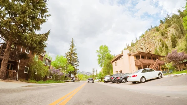 Estes Park Colorado Estados Unidos Mayo 2018 Conduciendo Por Parque — Foto de Stock