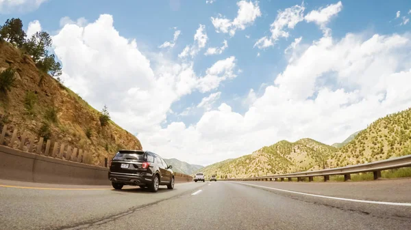 Denver Colorado Usa Maj 2018 Körning Interstate Highway Bergen — Stockfoto