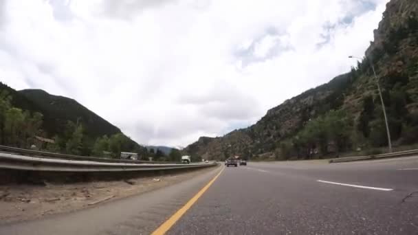 Denver Colorado Usa June 2018 Driving West Mountains Interstate Highway — Stock Video