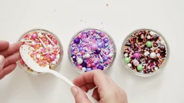 Renkli serpin karışım yakın çekim