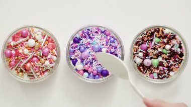 Renkli serpin karışım yakın çekim