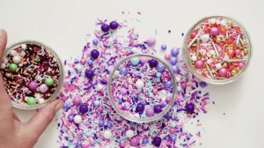 Renkli serpin karışım yakın çekim