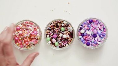 Renkli serpin karışım yakın çekim