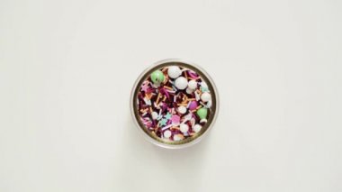 Renkli serpin karışım yakın çekim