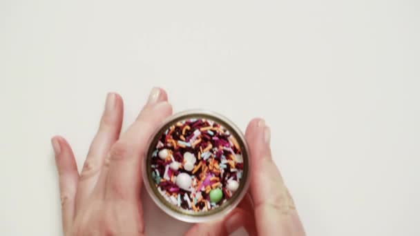 Colorful Sprinkle Blend Close — Stock Video