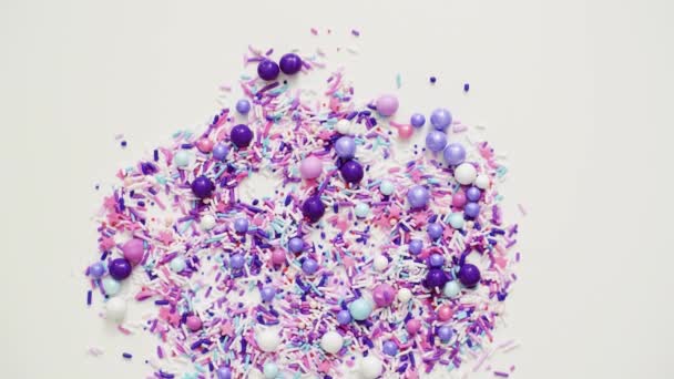 Colorful Purple Sprinkle Blend — Stock Video