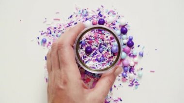 Renkli mor karışımı serpin 