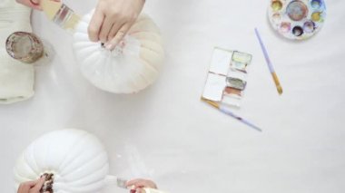 Adım adım. Cadılar Bayramı zanaat balkabağı unicorn tema ile dekorasyon