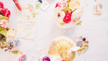 Cadılar Bayramı için Craft kabaklar unicorn tema ile dekorasyon.