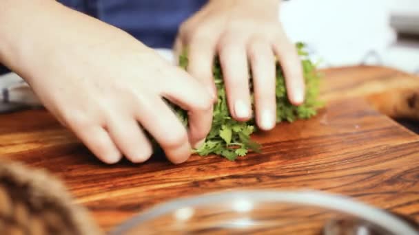 Preparing homemade guacamole — Stock Video