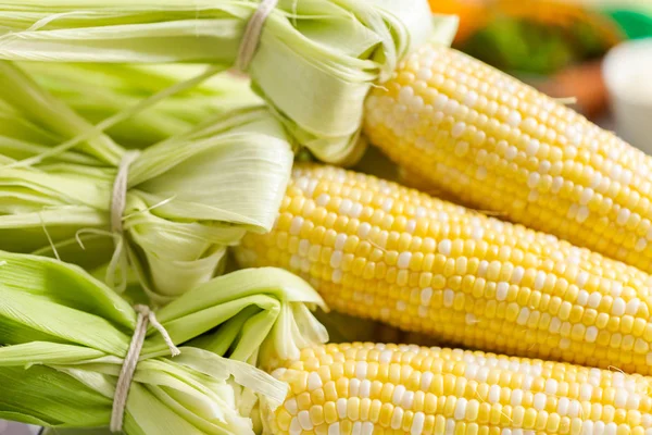 Fresh Ingredients Preparing Grilling Mexican Street Corn Elote — Stock Photo, Image