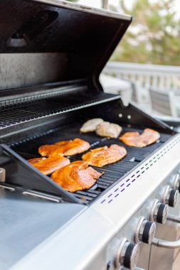 Balıklı taco açık gaz için ızgara cod ızgara.