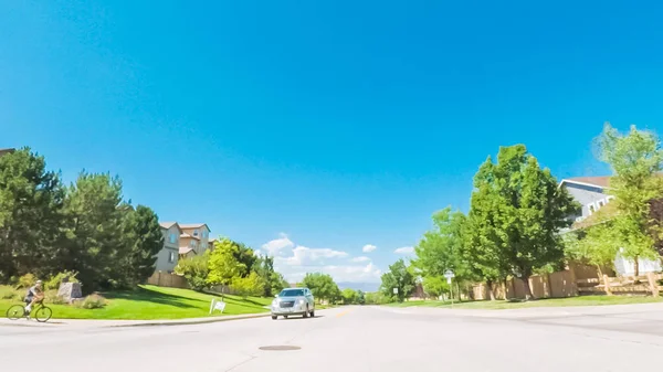 Driving Local Road Suburbia South Denver Colorado — Stock Photo, Image