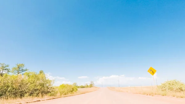 Fahrt Auf Feldweg Durch Freifläche Ländlicher Vorstadt Colorado — Stockfoto