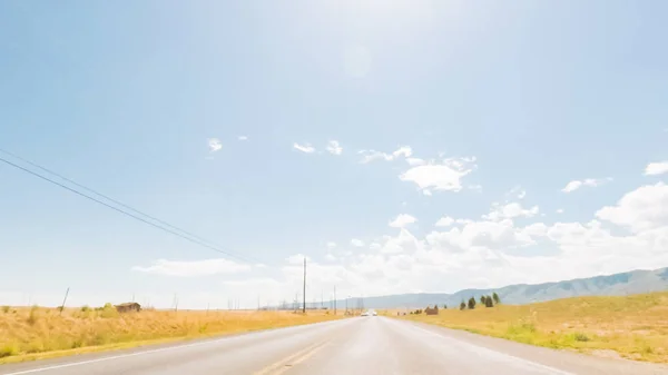 Driving Paved Road Chatfield Reservoir South Denver — Stock Photo, Image