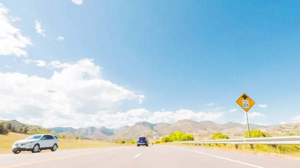 Denver Colorado États Unis Septembre 2018 Conduite Sur Route Goudronnée — Photo