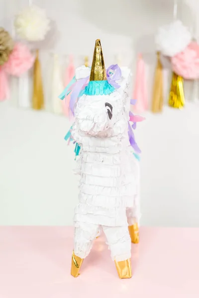 Pinata Unicornio Grande Fiesta Cumpleaños Niña — Foto de Stock