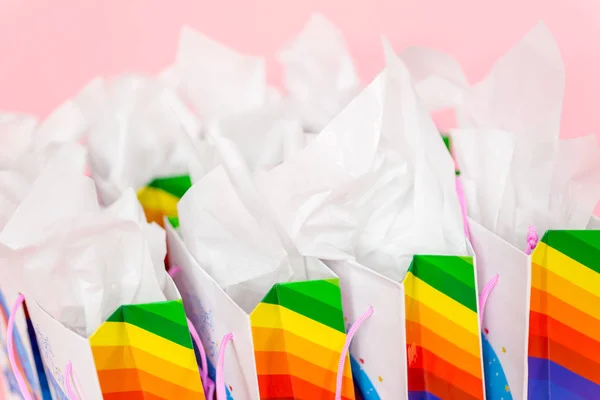 Bomboniere Compleanno Con Tema Unicorno Alla Festa Compleanno Della Bambina — Foto Stock