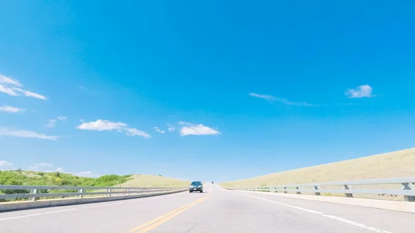 Driving Paved Road Rural Area South Denver Colorado — Stock Photo, Image