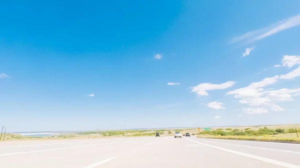 Driving Paved Road Rural Area South Denver Colorado — Stock Photo, Image