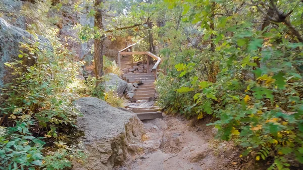 Hiking Autumn Castlewood Canyon State Park — Stock Photo, Image