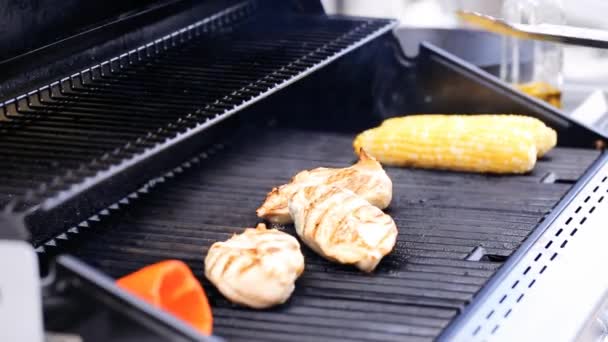 Step Step Grilling Vegetables Make Filling Empanadas — Stock Video