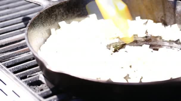 Step Step Grilling Vegetables Make Filling Empanadas — Stock Video
