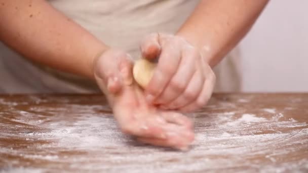 Krok Krokem Válcování Těsta Pro Domácí Vyrobené Empanadas — Stock video