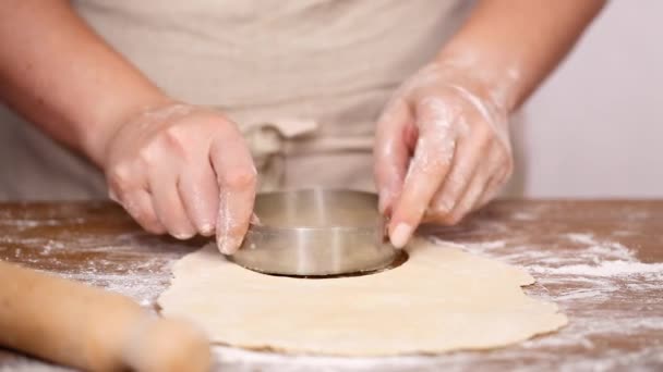 Paso Paso Masa Rodante Para Empanadas Caseras — Vídeo de stock