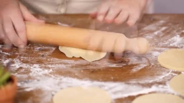 Tempo Scaduto Passo Dopo Passo Pasta Rotolante Empanadas Fatte Casa — Video Stock