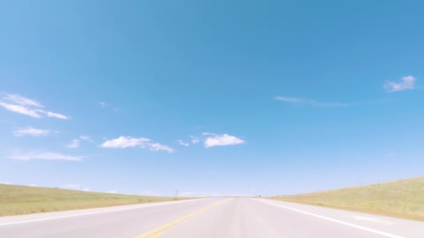 Denver Colorado Güneyinde Kırsal Alanda Döşeli Yolda Sürüş — Stok video