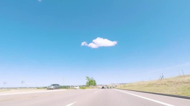 Denver Colorado Usa September 2018 Driving Paved Road Rural Area — Stock Video