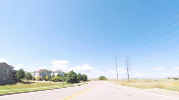 Driving Local Road Suburbia South Denver Colorado — Stock Video