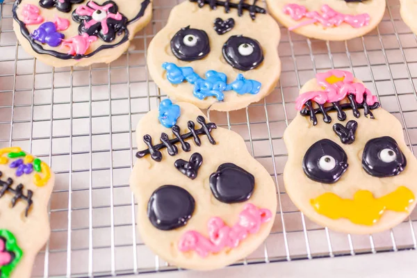 Royal Jegesedés Dia Los Muertos Üdülési Díszítő Cukor Cookie — Stock Fotó