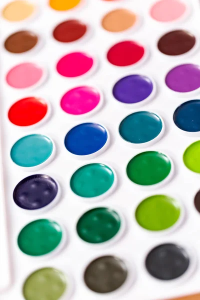 Varietà Colori Nuovo Set Vernice Acquerello — Foto Stock