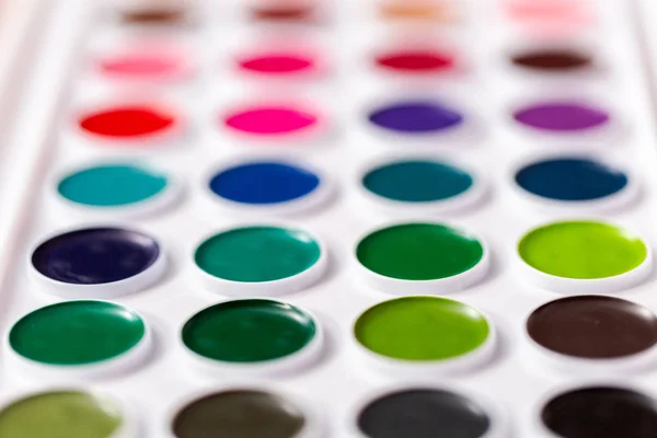 Variedad Colores Nuevo Conjunto Pintura Acuarela —  Fotos de Stock