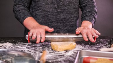 Şeker kafatası kurabiye Dia de los Muertos tatil için kadın.