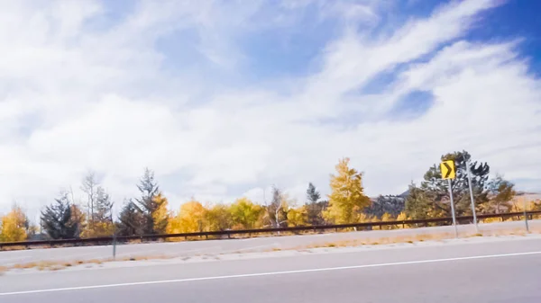 Driving Mountain Highway Colorado Springs Autumn — Stock Photo, Image