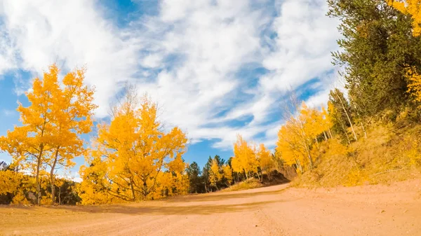 Dirigir Pequenas Estradas Terra Montanha Colorado Springs Para Cripple Creek — Fotografia de Stock