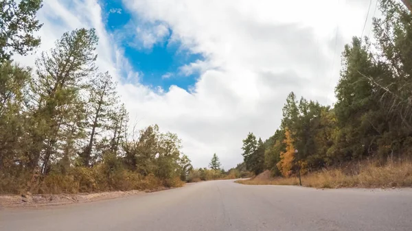 Dirigir Estrada Montanha Para Colorado Springs Outono — Fotografia de Stock