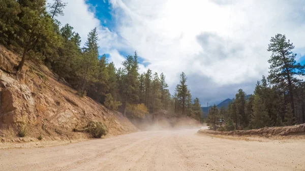 Küçük Dağ Kir Yollarda Colorado Springs Cripple Creek Için Sonbaharda — Stok fotoğraf