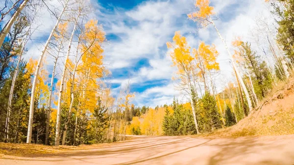 Jízda Malých Horských Polní Cesty Colorado Springs Cripple Creek Podzim — Stock fotografie