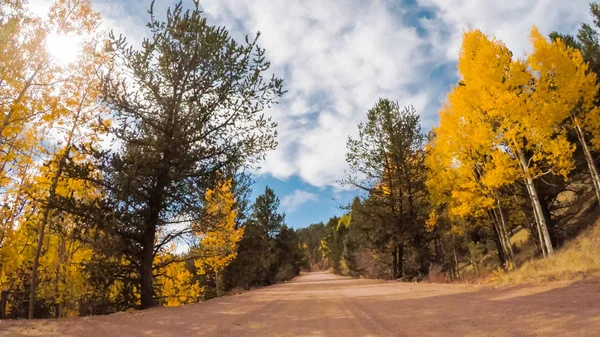 Jazdy Górskie Drogi Gruntowe Colorado Springs Cripple Creek Jesieni — Zdjęcie stockowe