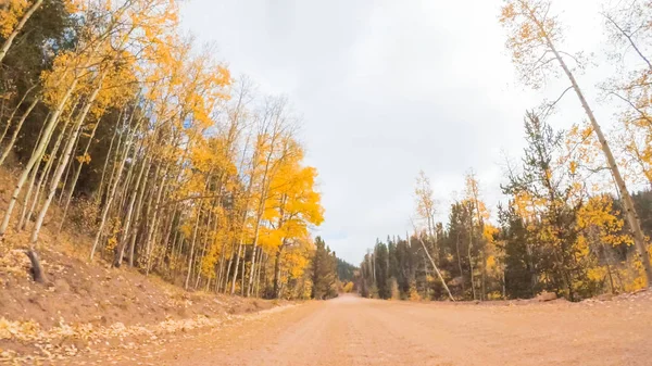 Jízda Malých Horských Polní Cesty Colorado Springs Cripple Creek Podzim — Stock fotografie