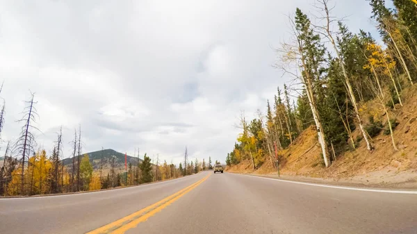 Jízdy Horské Silnici Colorado Springs Podzim — Stock fotografie