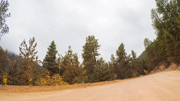 Conducir Pequeños Caminos Tierra Montaña Colorado Springs Cripple Creek Otoño — Foto de Stock