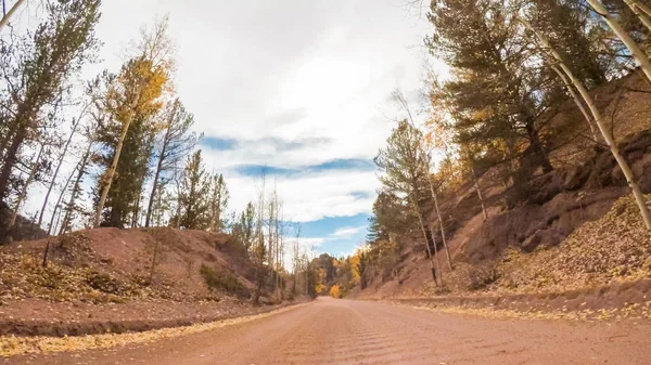 Dirigir Pequenas Estradas Terra Montanha Colorado Springs Para Cripple Creek — Fotografia de Stock