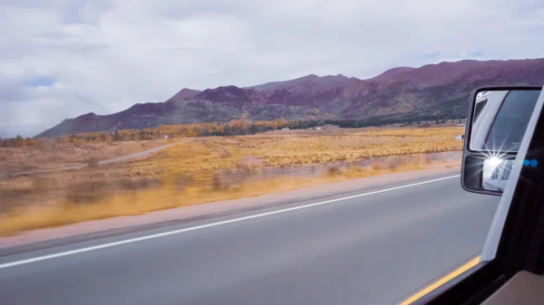 Dirigir Estrada Montanha Para Colorado Springs Outono — Fotografia de Stock