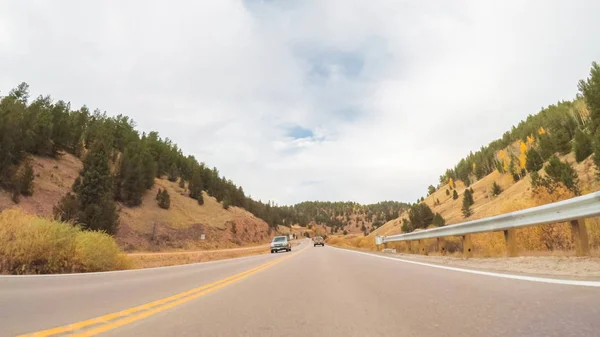 Köra Berget Motorväg Till Colorado Springs Höst — Stockfoto