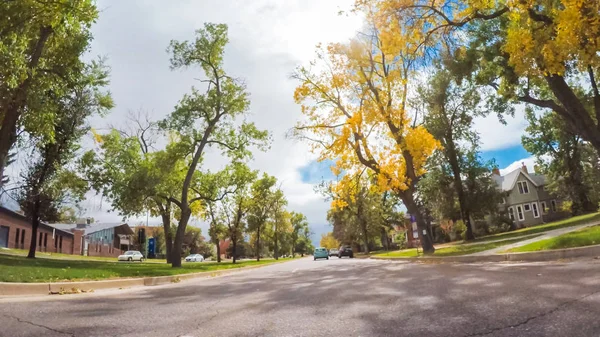 Colorado Spring Colorado Usa Oktober 2018 Herbst Durch Historische Wohnviertel — Stockfoto